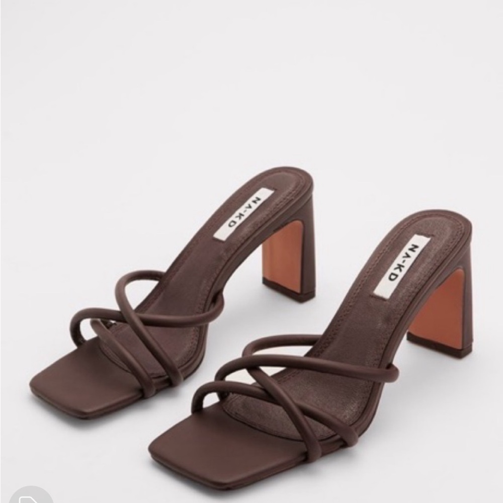 NA-KD Strappy Brown Sandals